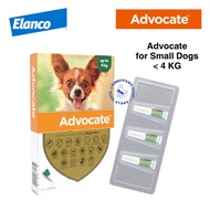 Advocate Dog Medicine For Small Dogs Drops 1-4KG Tube 0.4 ML Small Dog