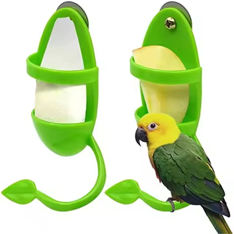 Pet Parrot Feeder Hanging Cage Fruit Vegetable Container Feeding Cup Cuttlebone Stand Holder Cage Pe