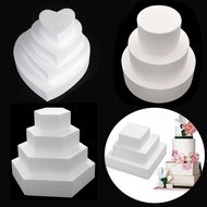 1PC 4/6/8/10Inch Multiple Shapes Cake Foam Mould Polystyrene Styrofoam Practice Cake Dummy Modeling Party Kitchen Accessories