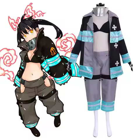 Kotatsu Tamaki Cosplay Costume Anime Fire Force Fire brigade Uniform,Halloween Carnival Party Dresse