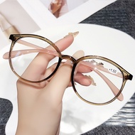 GLS แว่นตาผู้หญิงแว่นอ่านหนังสือแฟชั่นแว่นสายตายาวสีม่วงเกรด + 100 + 150 + 200 + 250 + 300 + 350 + 400