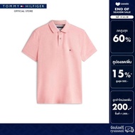 Tommy Hilfiger เสื้อโปโล ผู้ชาย รุ่น MW0MW32346 TY6 - สีชมพู ทรง Regular