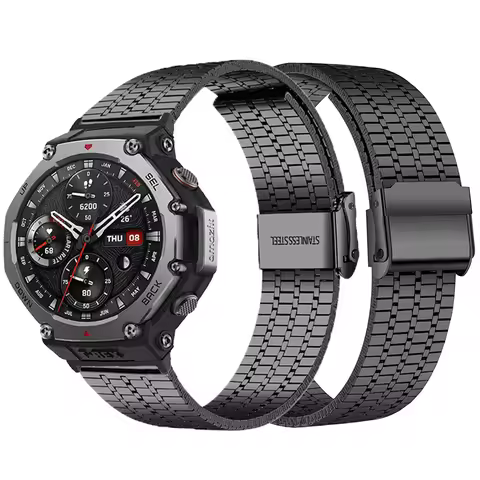Metal Strap For Amazfit T-REX 3 Stainless Steel Watchband For Amazfit T Rex3 Wristband For amazfit t
