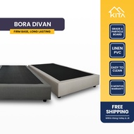 KITA BORA Divan Linen PVC Easy to Clean Firm Base Available Sizes (King Queen Super Single Single)