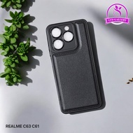 Realme C63 Realme C61 Case Leather Black SoftCase Realme C63 Realme C61
