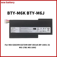 BTY-M6J 11.4V 64.98Wh 5700mAh Laptop Battery for MSI GS63 GS63VR GS73 6RF Stealth .