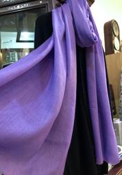 100%  Pure Pashmina  Cashmere  喀什米爾羊毛 手工圍巾 披肩 輕薄鑽石織紋-紫色