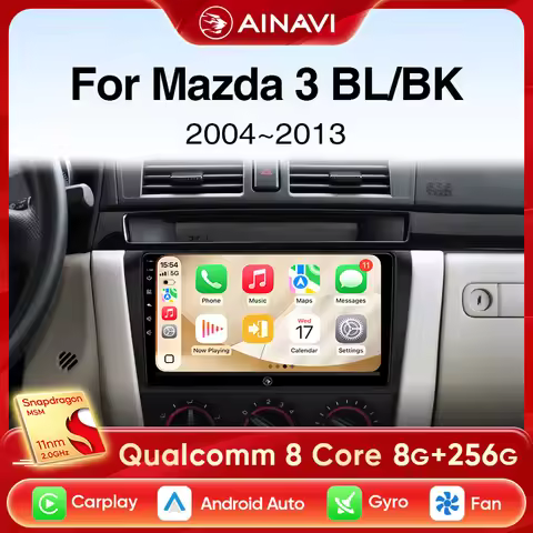 Android Mazda 3 Carplay Ainavi Car Radio For Mazda 3 BK BL Series 2004 - 2013 Wireless Android Auto 