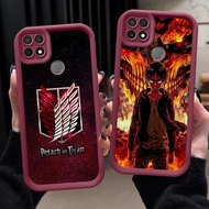 A-32 Attack on Titan Case for Realme C12 C21Y C20A C21 OPPO A35 A15 A15S C25S C25 C15 C25Y C20 Red