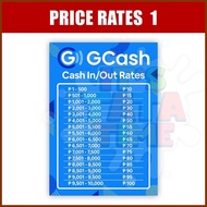 ✑ ◫ GCash Cash-in Cash-out Rates Signage