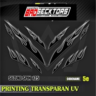 HITAM Decal Sticker Striping Variations Transparent Uv Suzuki Spin Api Spin 125 R Spin 125 NR Suzuki