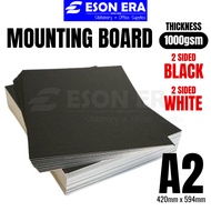 [A2] Mounting Board A2 1000gsm Black 50pcs Card Board Chip Board Kad Tebal