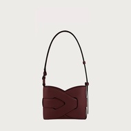 Polene Woven Bag High Sense Leather Womens Bag New Nodde Geometric Design French Niche Underarm Bag
