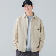 Wood soon | เสื้อเชิ้ตผ้าคอร์ดูโรยหลวมสำหรับผู้ชาย ฤดูใบไม้ผลิ