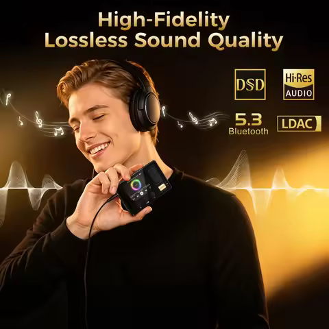 Diofox M6 MP3 Player Bluetooth 5.3 HiFi Lossless Audio Equalizer FM Radio WAV 32GB Built‑in Memory S