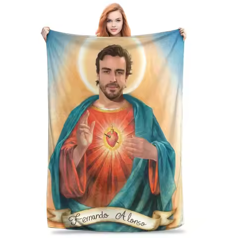 Fernando Alonso Blanket Fernando Alonso Saint Blanket Multiple Sizes Soft and Lightweight Throw Blan