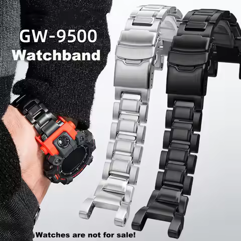 Men modified metal watchband for Casio G-SHOCK watch GW-9500-1/1A4/3 series stainless steel strap Br