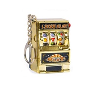 【Ready Stock】 Mini Casino Lucky Charm Jackpot Keychains Handbags Charm Pendant Slot Machine Keychain