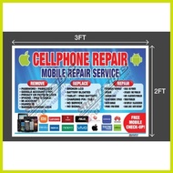 ✱ ∟ ➳ ✎ TARPAULIN PRINT FOR CELLPHONE REPAIR 4X2FT & 3X2FT