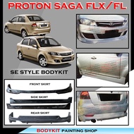 PROTON SAGA FLX/FL PROMOTE STYLE FULLSET SKIRTING (FRONT SKIRT ,SIDE SKIRT, REAR SKIRT) -MATERIAL FIBER BODYKIT