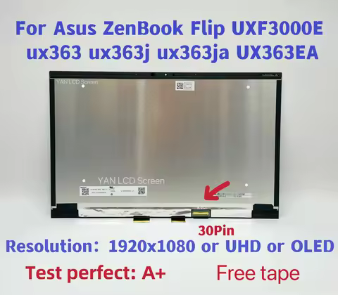 Original 13.3"For Asus ZenBook Flip UXF3000E UX363 ux363ja UX363EA LCD Display with Touch Screen Dig
