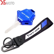 For YAMAHA MT03 MT-03 MT 03 2014-2021 2022 2023 Motorcycle Accessories Fabric Badge Keyring Key Case Cover &amp; Chain Keychain