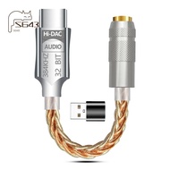 USB C to 3.5mm  Earphone Amplifier Headphone Amp ALC5686 Hifi Digital Audio Decoder AUX Audio Cable 