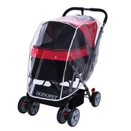 Dodopet pet cart rain cover Dog trolley rainproof cover Baby stroller raincoat windshield rain cover