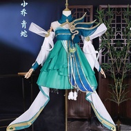 现货速发王者荣耀cos服小乔cos服青蛇小乔cosplay全套角色扮演服装二次元The glory of the king cos suit little Joe cos suit green
