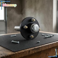 [dimccap] Trailer Half Axle 100 Mm Bolt Pattern Trailer Axle Hub Dust Wheel Hub Assembly