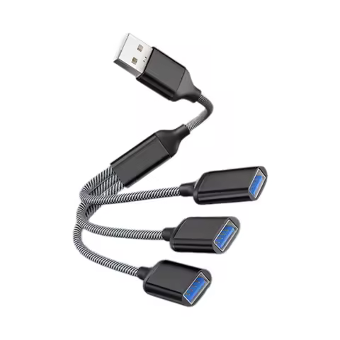 USB to 3 USB 2.0 HUB Dual 3Port Multi Splitter Adapter OTG for PC Laptop Surface Computer Accessorie