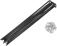 Set of 20 13G Bicycle Spokes 233 mm Bicycle Spokes 304 Stainless Steel Black