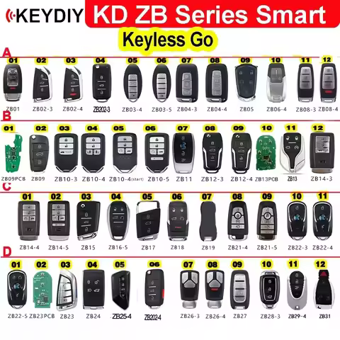 KEYDIY KD Smart Key ZB Remote ZB01/02/03/04/05/06/08/10/11/12/15/16/17/21/22/24/27/28/29/31 Multiple