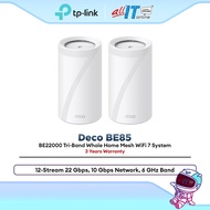 TP-Link Deco BE85 BE22000 Whole Home Mesh WiFi 7 Tri-Band 10Gbps Multi-Gig Router