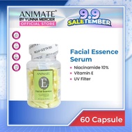 Animate Facial Essence Serum Vitamin E 100% Original Bpom and Halal Contents 60 Facial Capsules