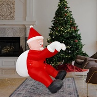 [mojotorw7] 6.56 Ft Christmas Inflatable Hanging Santa Outdoor Decoration Climbing Santa