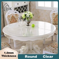 DJK (1Mm clear round) table Pvc crystal table round transparent protector for food room plastic tabl