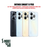 Infinix Smart 8 Pro Smartphones [6.6" HD+ 90Hz Display | 8GB RAM | 128GB ROM | 50MP AI Dual Camera | 5000mAh] 1 Year Official Warranty By Infinix Malaysia
