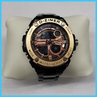 ◲ ↂ ◮ D-ZINER Watch For Men Dual Time (Gold Bezel)