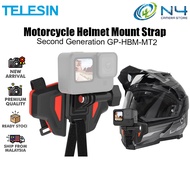 TELESIN Motorcycle Helmet Mount Strap Flodable Front Chin Mount for GoPro Hero 10 9 DJI Osmo Action Insta360 Accessories