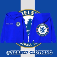 Chelsea FC Kids Zipper Hoodie Jacket Free Additional Name Boys Girls Clothing Chelsea Football Team 