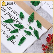 SUER 20PCS Miniature Pine Tree Gift Railroad Decoration Fairy Garden Scene Model