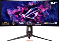 ASUS ROG Swift 34” OLED Ultrawide 800R Curved Gaming Monitor (PG34WCDM) – 21:9 (3440 x 1440), 240Hz,