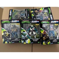 Teenage Mutant Ninja Turtles x GI Joe 3 Pcs Action Figure Set Buzzer Rocksteady Storm Shadow Slash R