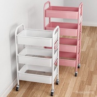 Trolley Rack Trolley Floor Kitchen Multi-Layer Bathroom Mobile Storage Baby Snacks Bedroom Storage Rack