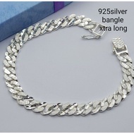original silver 925 bangle(sm200)pure silver perak tulen gelang tangan lelaki(19cm,22cm)
