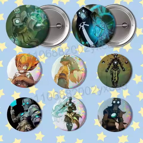 Yugo Nox Wakfu HD Print Round Lapel Pins Pretty Derby 2 piece set Round Display Brooches Brooch Badg