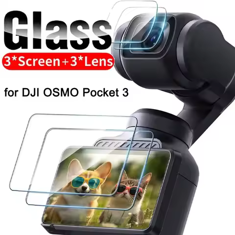 For DJI OSMO Pocket 3 Screen Protectors & Camera Lens HD Tempered Glass Film Full Coverage Protectiv