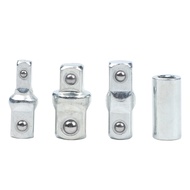4pcs Ratchet Wrench Socket Adapter 3/8" To 1/4" 3/8" To 1/2" 3/8"to 3/8" Alloy Steel Socket Adapter 