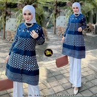 Tunik Batik Kerja Wanita Modern | Atasan Fashion Muslim Wanita Tunik | Batik Wanita Terbaru